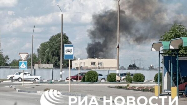 Дым на территории Запорожской АЭС