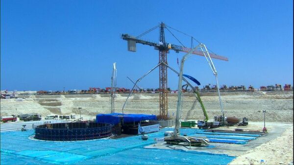 Начало бетонирования фундамента энергоблока №1 АЭС Эль-Дабаа в Египте
