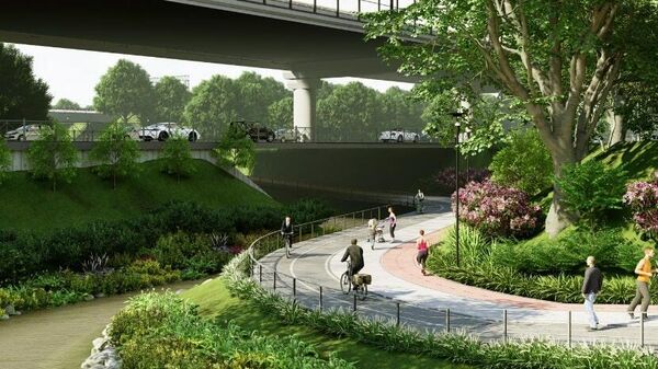 Проект моста для велосипедных и пешеходных прогулок в пространстве МЦК и Северо-Восточной хорды