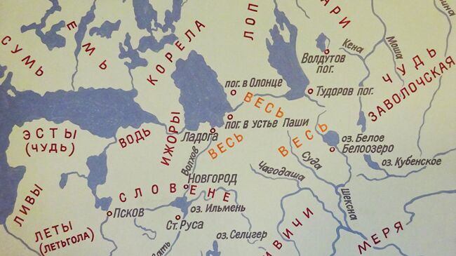 Музей вепсского быта, карта расселения народов