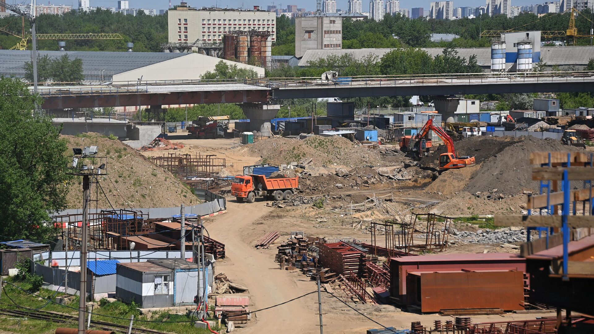 Строительство участка Юго-Восточной хорды - РИА Новости, 1920, 26.07.2022