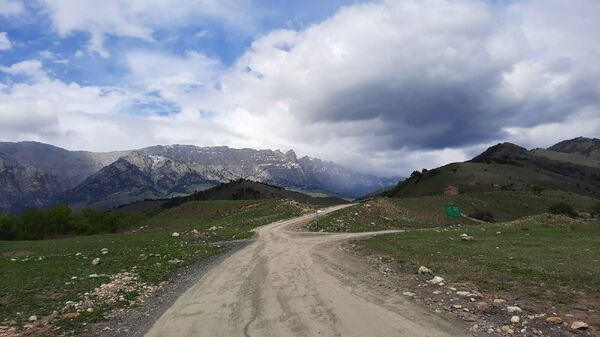 Грунтовая дорога по территории заповедника Эрзи в Ингушетии