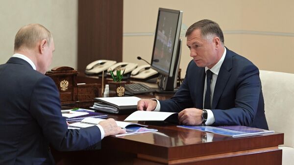 Президент России Владимир Путин встретился с вице-премьером России Маратом Хуснуллиным