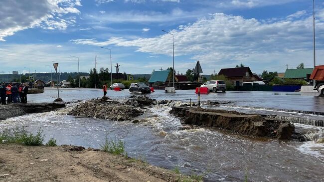 Подтопление трассы Амур под Читой