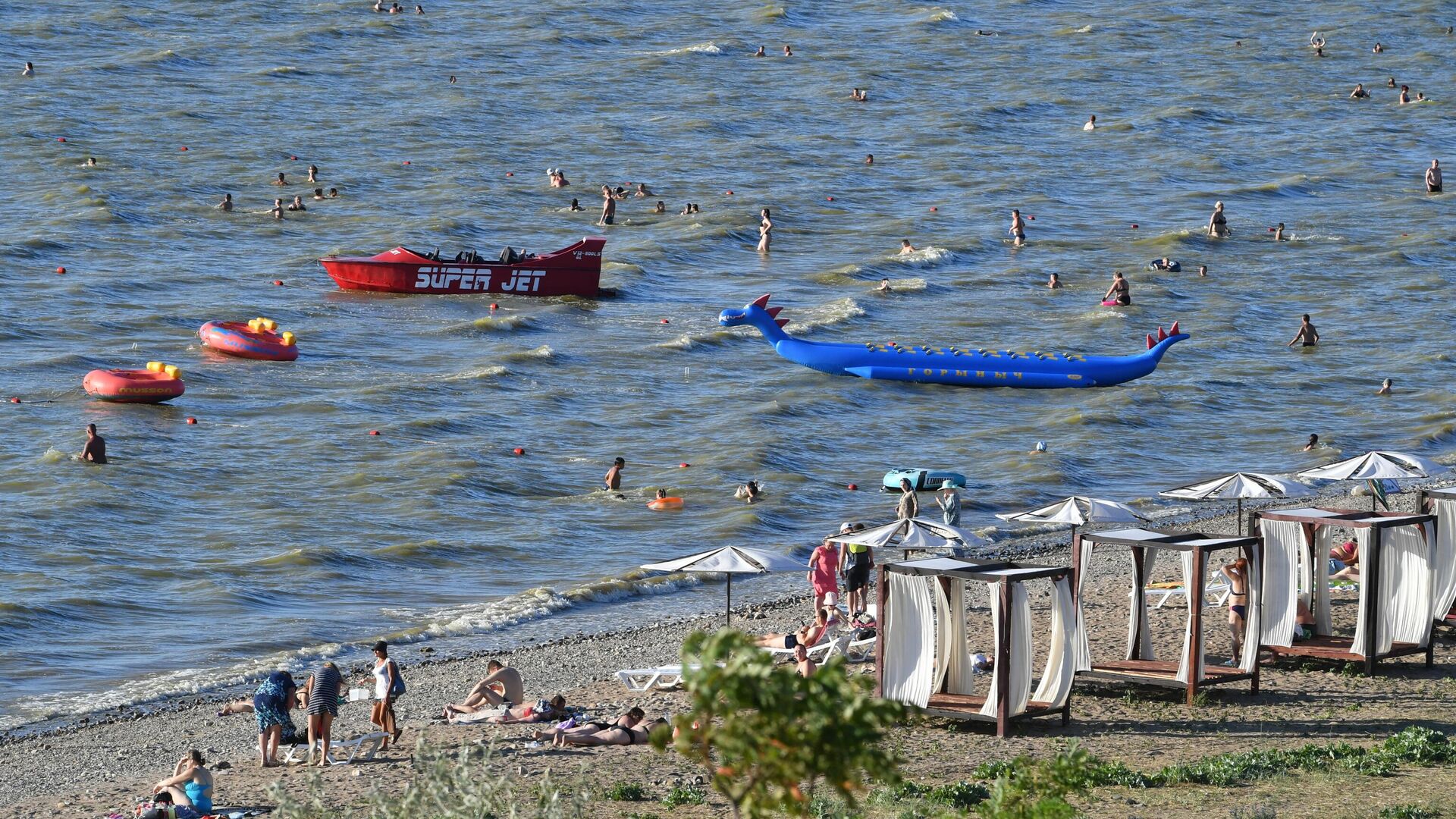 Азовское море. Ейск?.. Приморско-Ахтарск?.. А вот выбирайте! - РИА Новости,  16.08.2022