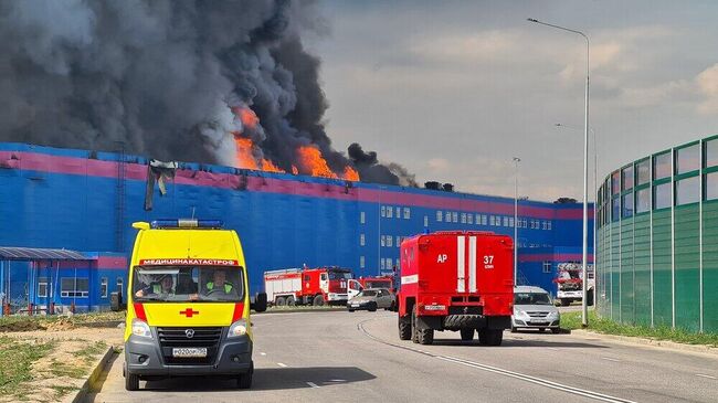 Пожар на складе Ozon в городском округе Истра