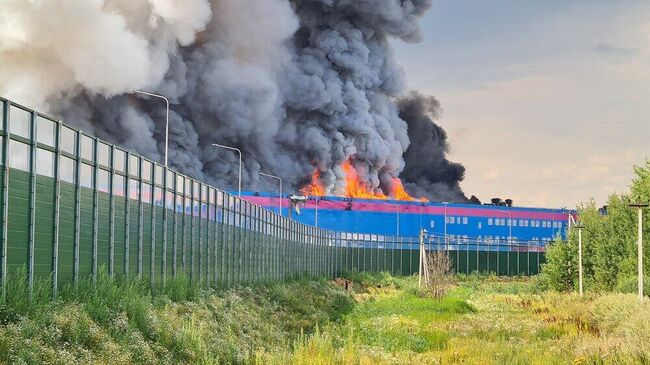 Пожар на складе Ozon в городском округе Истра