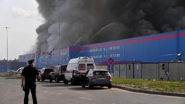 Пожар на складе Ozon в Истре полностью потушили