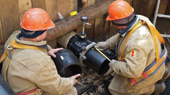 Работы по обновлению газопровода низкого давления в Москве