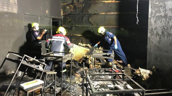 Последствия пожара в ночном клубе Mountain в Саттахип, Таиланд
