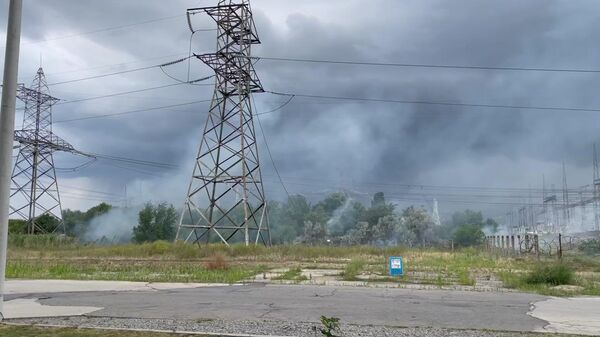 Запорожская АЭС после обстрела со стороны украинских боевиков