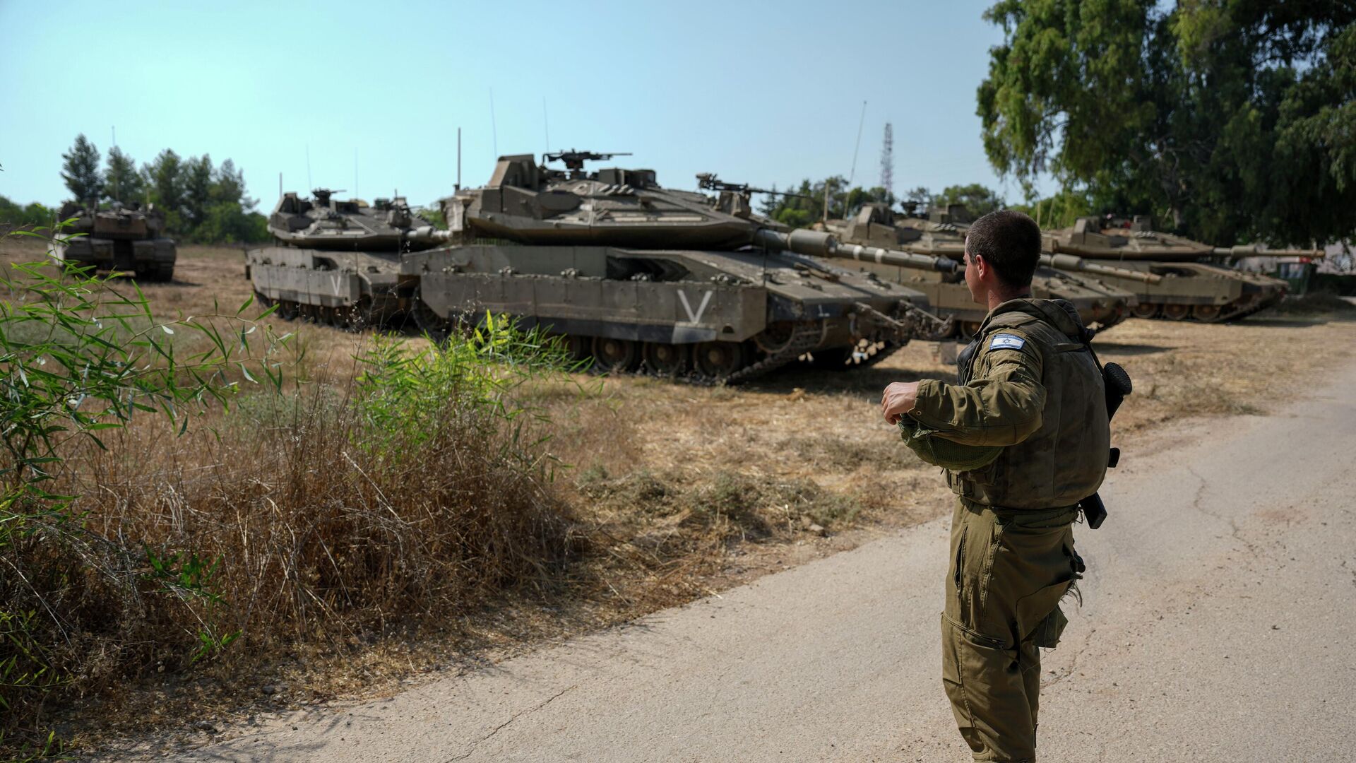 Израильские танки на границе с Сектором Газа - РИА Новости, 1920, 07.08.2022