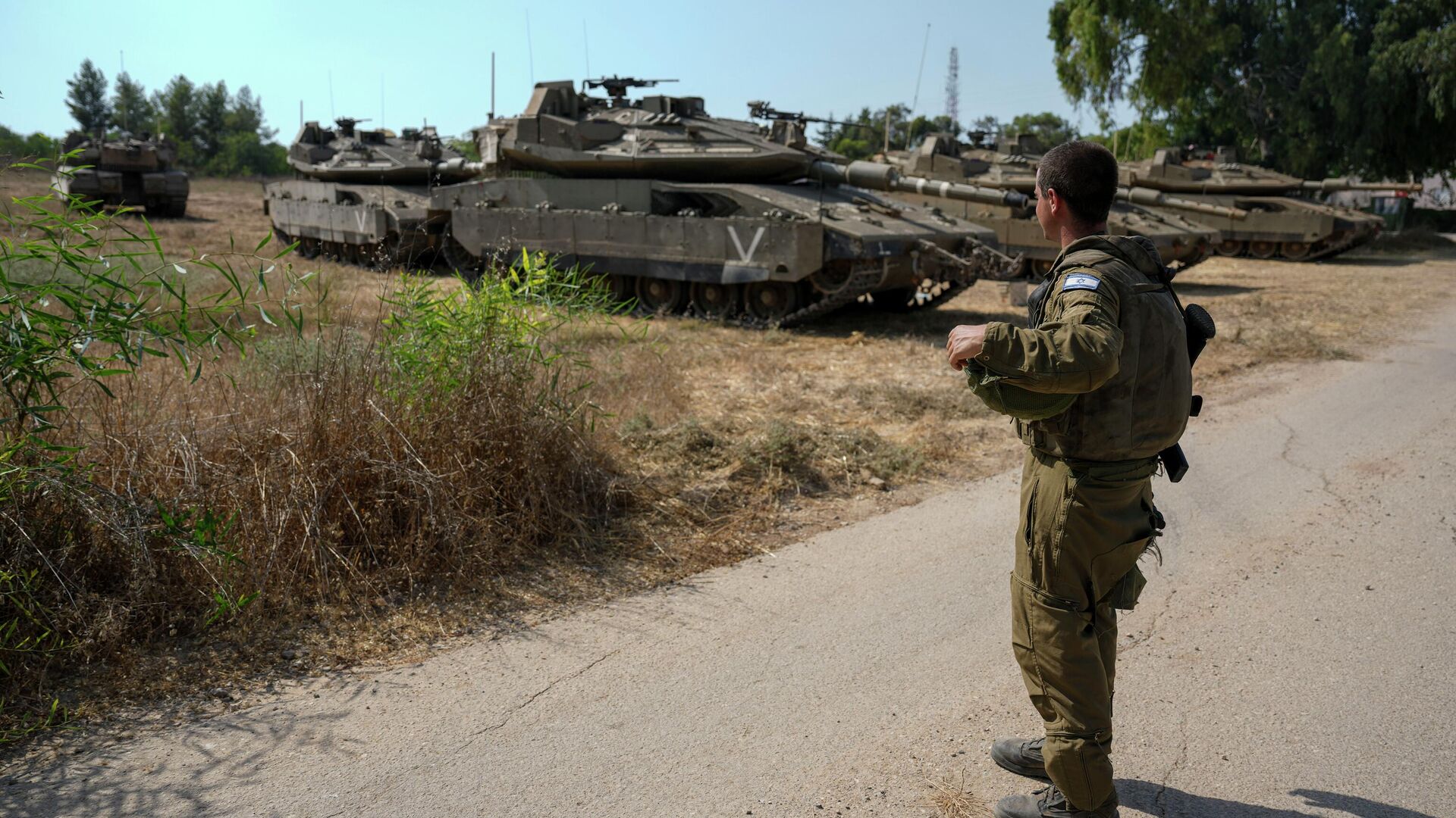 Израильские танки на границе с Сектором Газа - РИА Новости, 1920, 06.08.2022