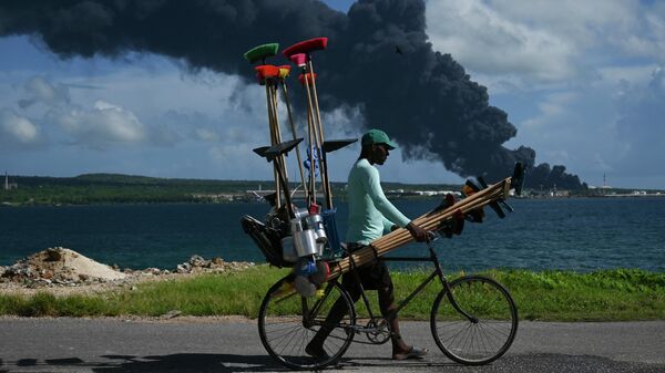 Пожар на нефтехранилище в Матансасе, Куба