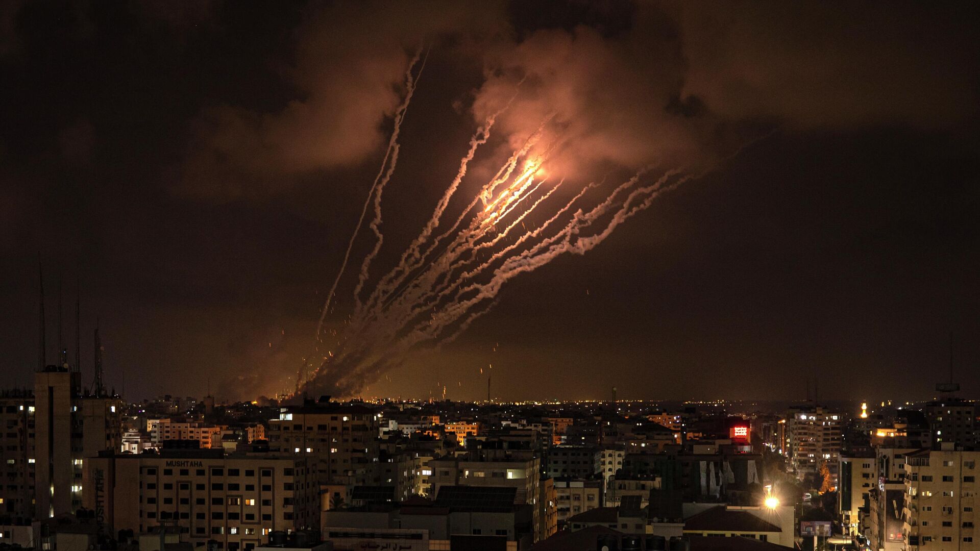 Ракеты, выпущенные из сектора Газа. 6 августа 2022 - РИА Новости, 1920, 05.01.2023
