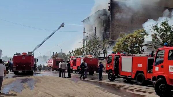 Последствия взрыва на рынке Сурмалу в Ереване 