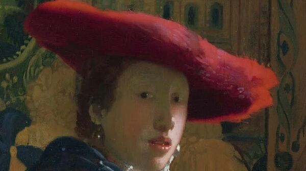 Картина Яна Вермеера Девушка в красной шляпе