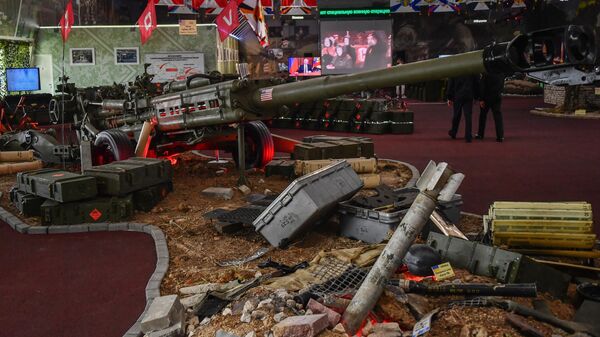 Оружие и военная техника, захваченные в ходе спецоперации на Украине, на выставке в рамках Международного военно-технического форума Армия-2022