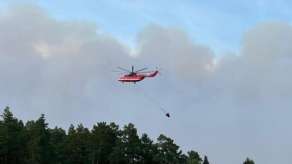 Тушение природного пожара в Рязанской области