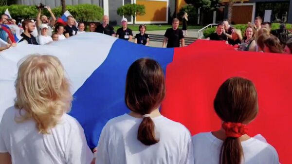 Празднование Дня Государственного флага России в Мелитополе
