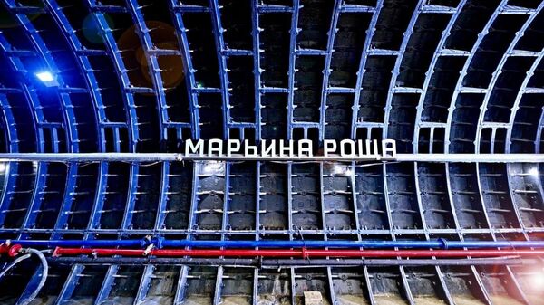 Городские службы обеспечили энергией строящуюся станцию БКЛ Марьина Роща в Москве