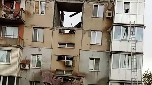 Последствия обстрела украинскими войсками поселка Куйбышево в Запорожской области