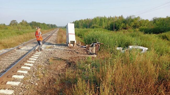 ДТП на железнодорожном переезде в Игринском районе Удмуртии 