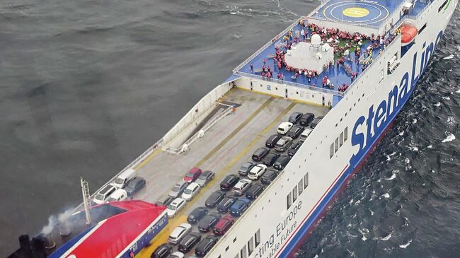 Паром Stena Scandica, на котором произошел пожар в районе шведского острова Готска-Санден. 29 августа 2022