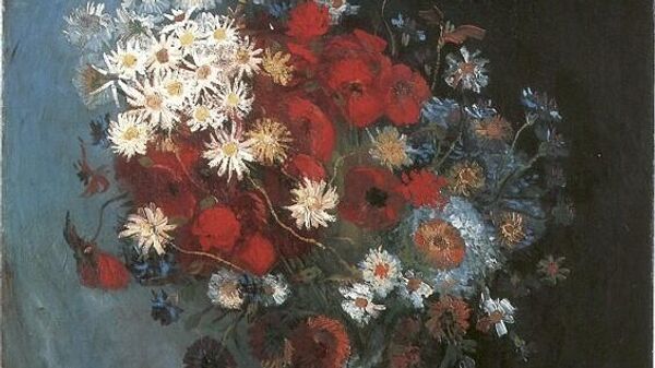 Картина Ван Гога Натюрморт с луговыми цветами и розами
