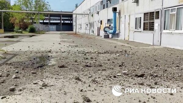 Последствия обстрела территории Запорожской АЭС