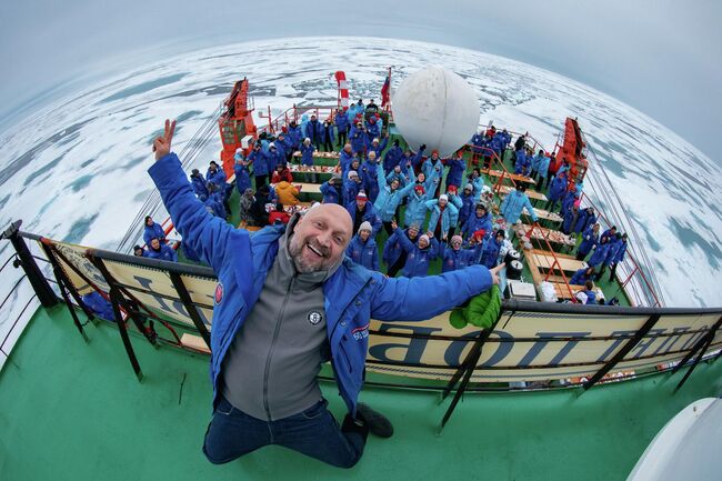 Гоша Куценко во время экспедиции на Северный полюс Гоша Куценко во время экспедиции на Северный полюс