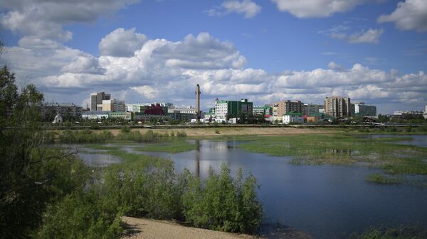 Набережная Городской протоки в Якутске