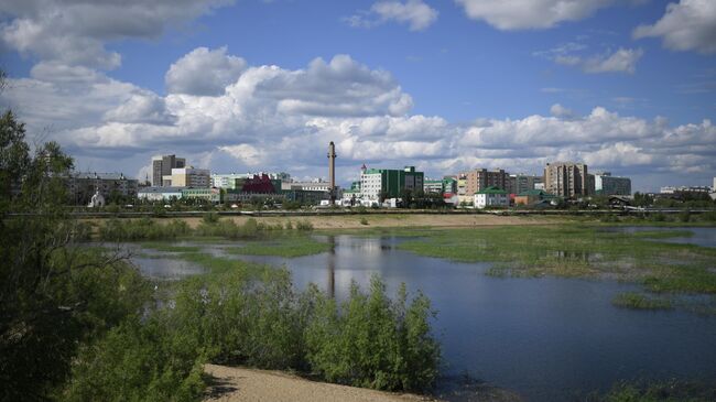 Набережная Городской протоки в Якутске