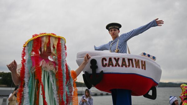 Participants of the Far East Street Festival as part of the Eastern Economic Forum in Vladivostok