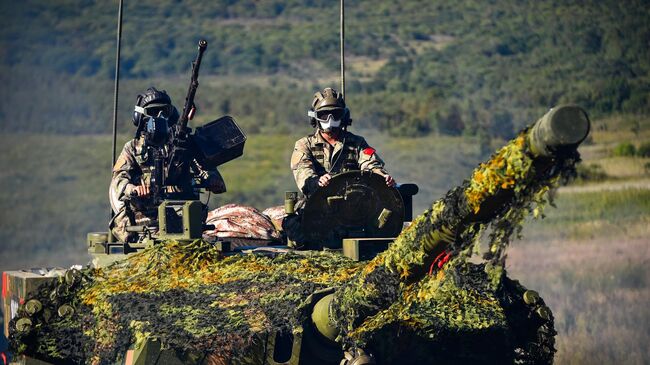 Военнослужащие армии КНР на стратегических командно-штабных учениях Восток-2022