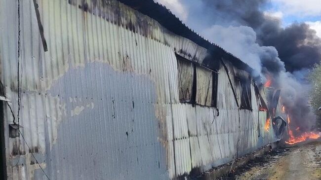 Пожар в нежилом здании в городском округе Сергиев Посад