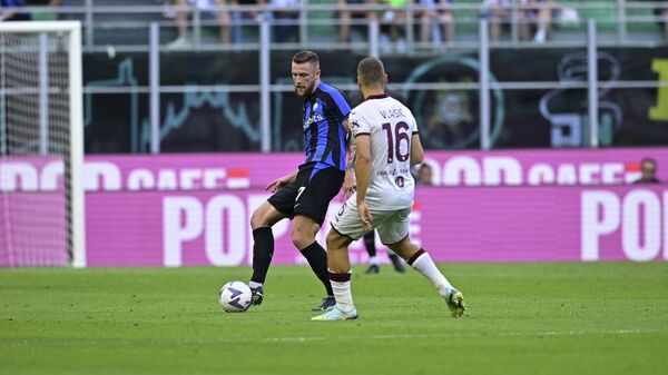Inter defender Milan Skrinjar in a match against Torino