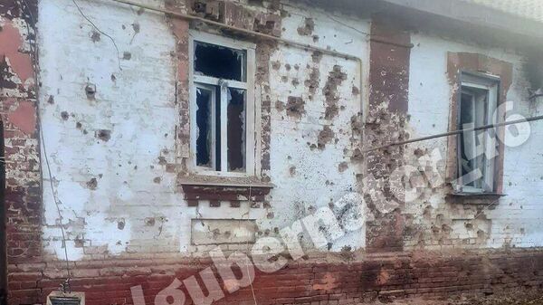 Последствия обстрела поселка Теткино Курской области 