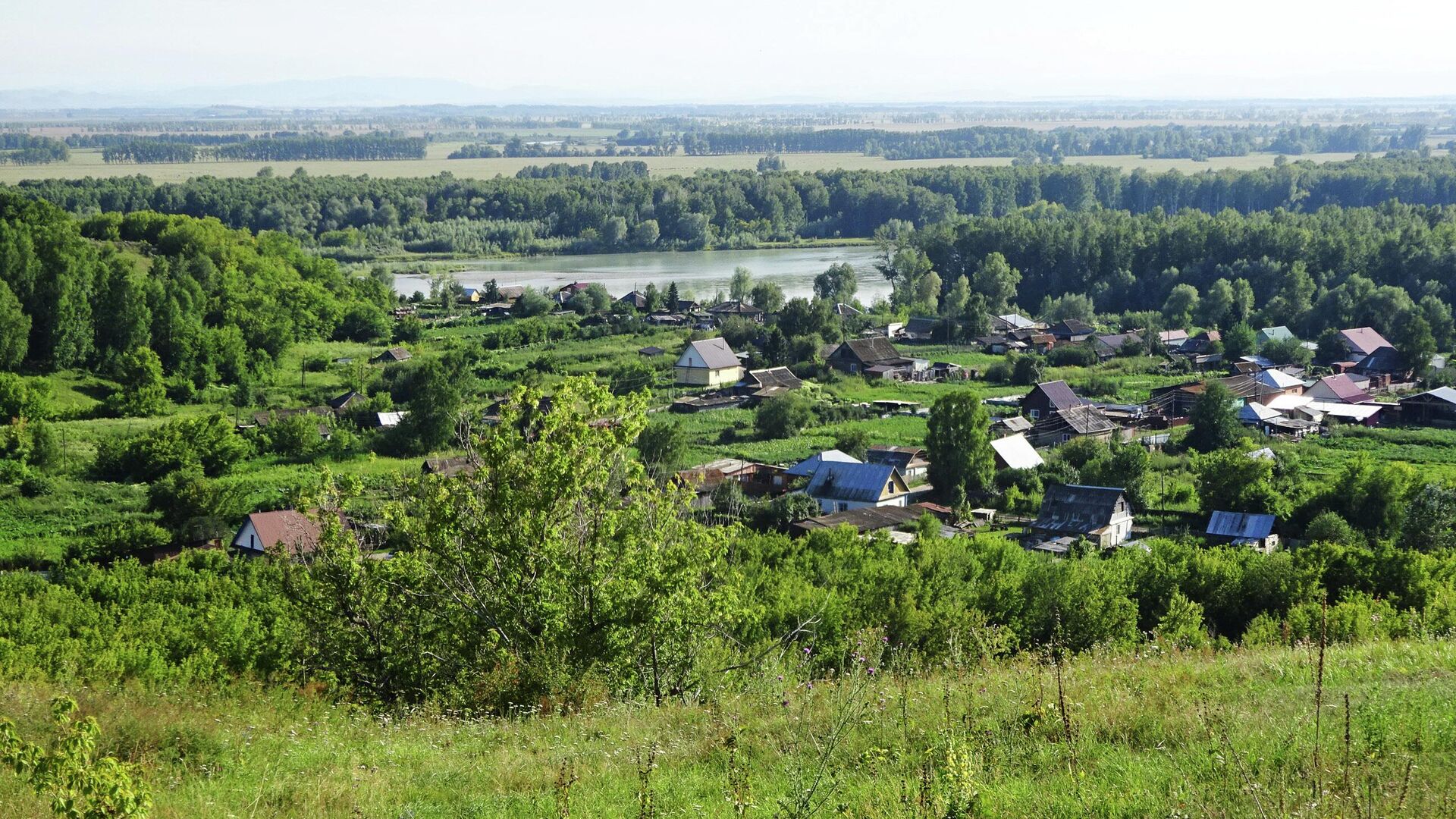 Сростки, вид с горы Пикет - РИА Новости, 1920, 14.09.2022