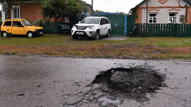 Последствия обстрела в белгородском селе Логачевка