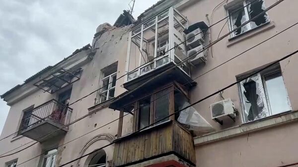 Обстановка в Киевском районе Донецка после обстрела ВСУ