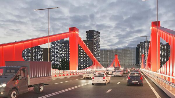 Автомобильный мост на улице Мясищева в Москве