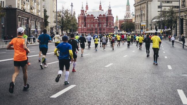 Участники Московского марафона