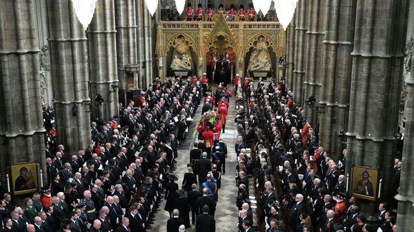 Церемония похорон Елизаветы II в Вестминстерском аббатстве. 19 сентября 2022