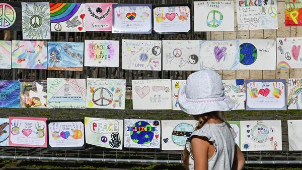 Выставка детских рисунков в Риме в честь Международного дня мира