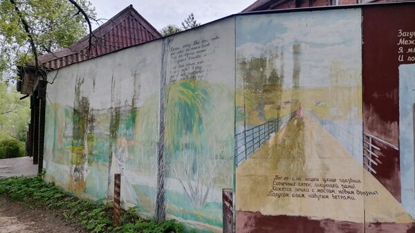 Стена с рисунками в Боровске