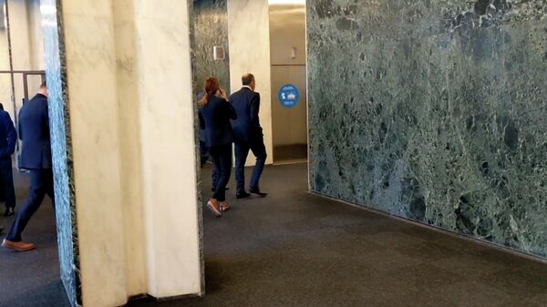 Прибытие Лаврова в штаб-квартиру ООН для участия в Генассамблее