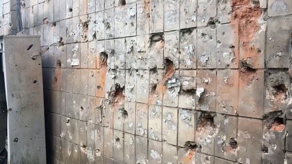 Последствия обстрела ВСУ по центру Донецка 