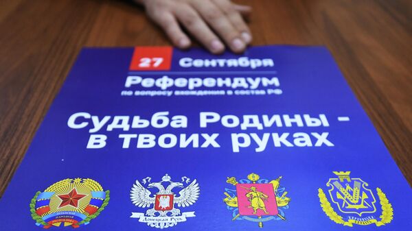 На референдуме на избирательном участке в посольстве ДНР в Москве