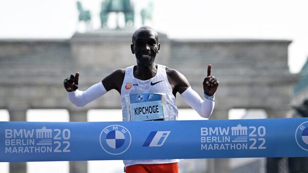 Кенийский легкоатлет-марафонец Элиуд Кипчоге